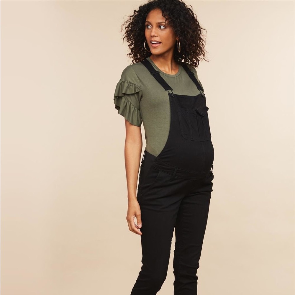 Motherhood Maternity Black Overalls - Small